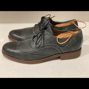 Bostonian Dark Gray Leather‎ Oxford Men's US 9.5 w